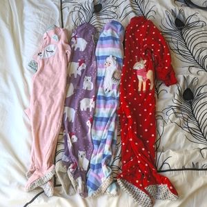 18m Fleece Footie Pajamas - Carter's Lot of 4